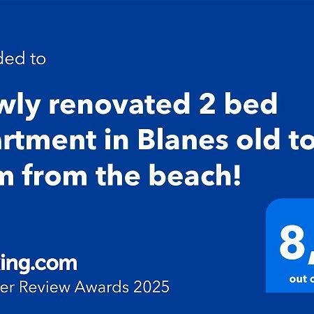 2 Bedroom Large Modern Apartment In Blanes Old Town 50M From The Beach! Exterior foto
